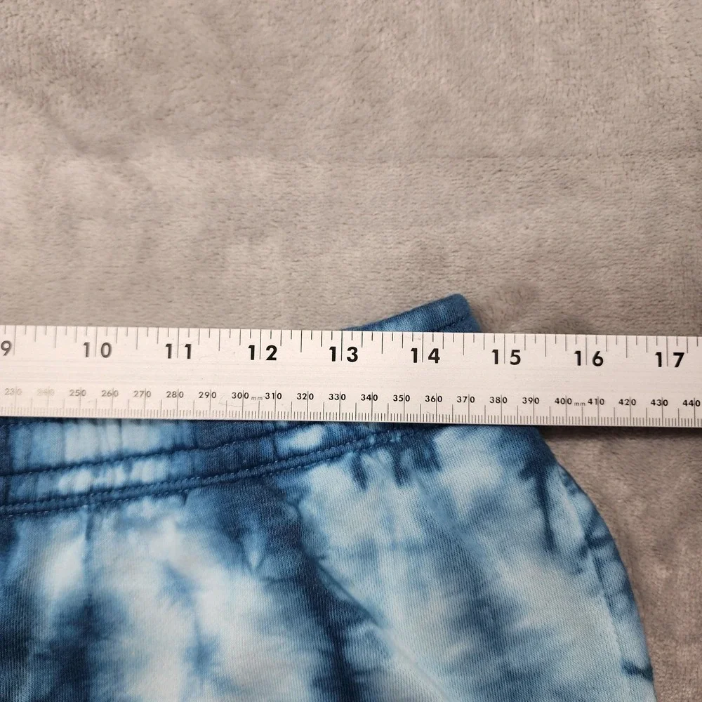 Champion‎ Shorts Mens M Blue Tie Dye Fleece Elastic Waist Lounge Athletic Casual